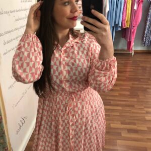 VESTIDO PIEZAS ROSAS