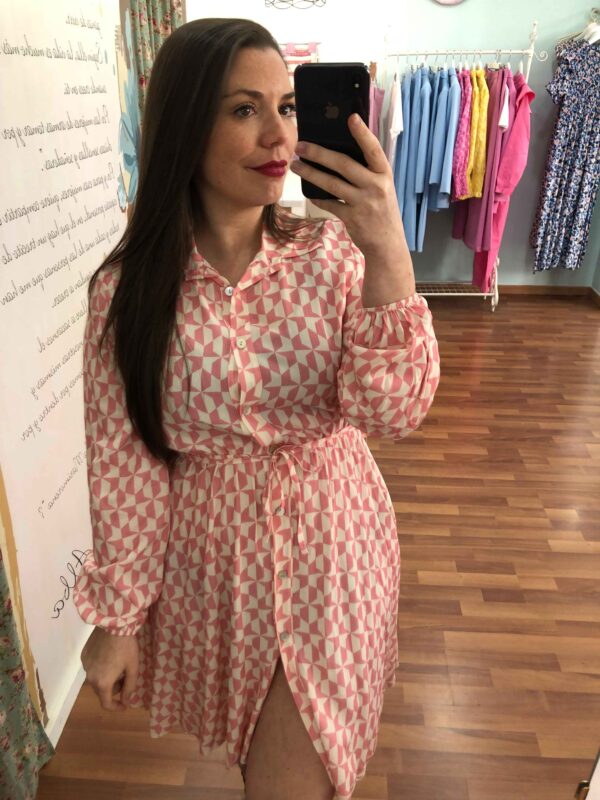 VESTIDO PIEZAS ROSAS - Imagen 3