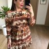 VESTIDO PRINT TEJA - Imagen 3